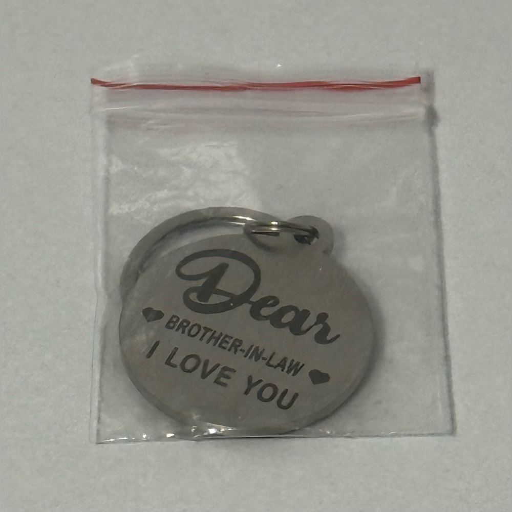 Silver Keychain with 'Dear Brother-in-Law' Engraving